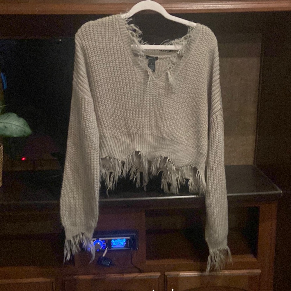 Green knit sweater